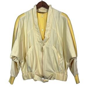 Vintage FoxRun x Gale Gould Mix Media Jacket Singapore Yellow Belted Rare - M